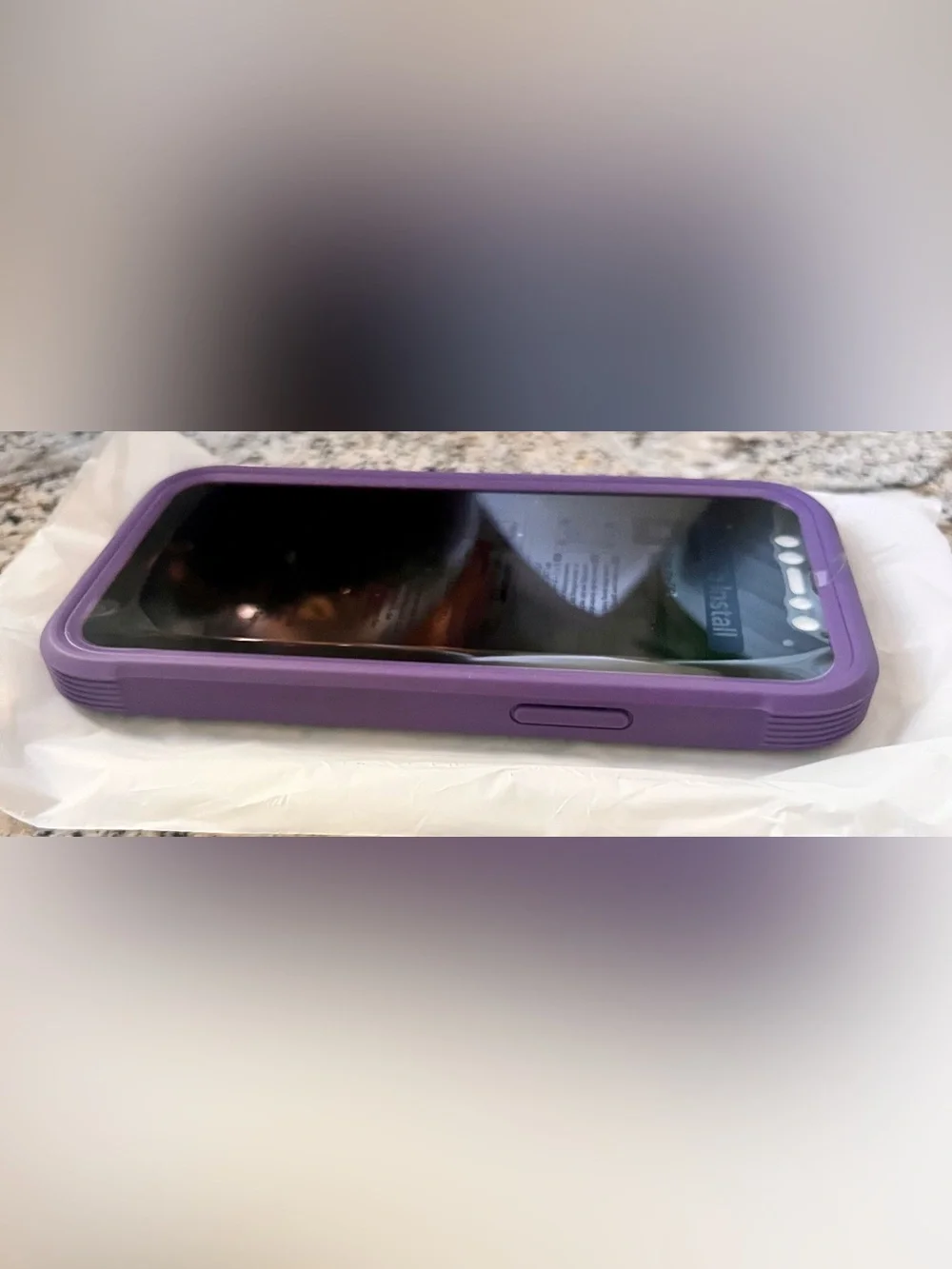 Full-Body Purple iPhone 12 Mini Protective Case with Built-In Screen